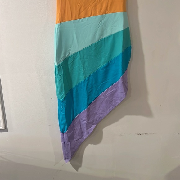 Susana Monaco color block tube asymmetrical dress - Picture 4 of 9